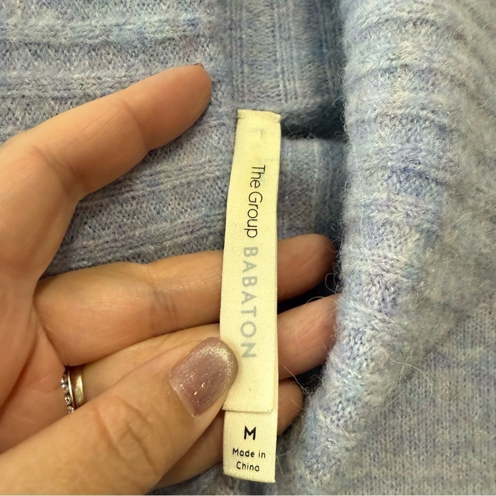 Aritzia Group by Babaton Plutarch Sweater Alpaca Turtleneck Blue Sz M - Picture 7 of 14